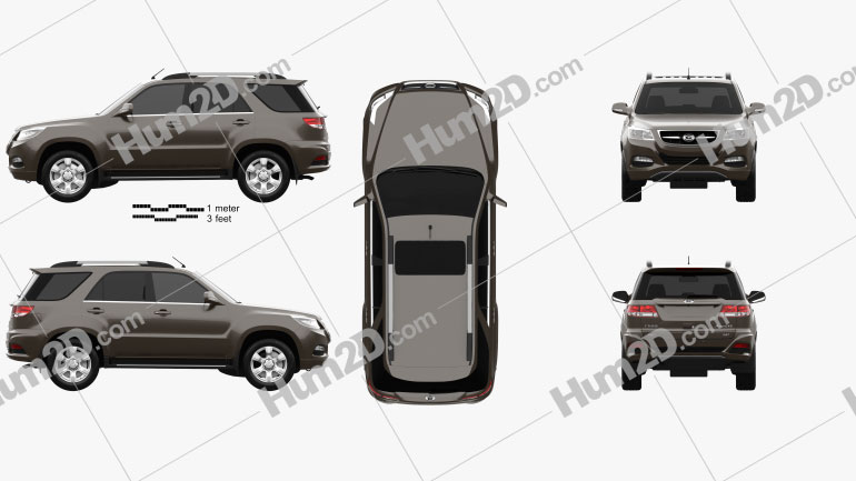 Gonow GX5 2012 car clipart