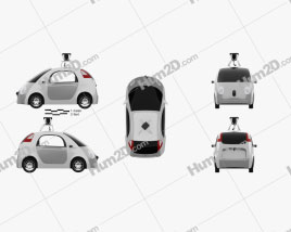 Google Self-Driving Car 2014 car clipart