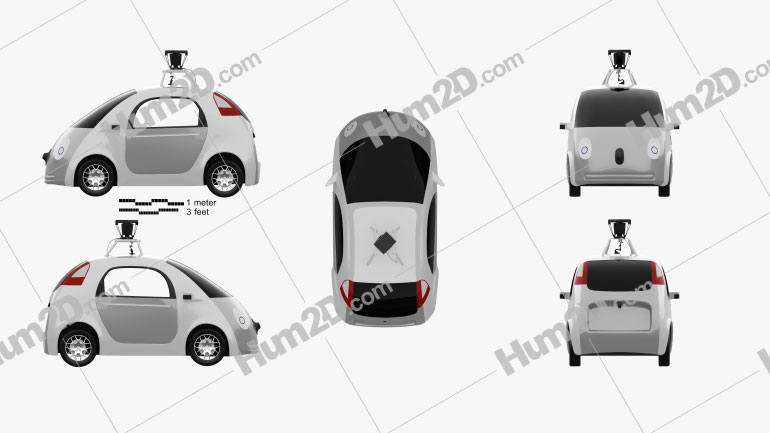 Google Self-Driving Car 2014 car clipart