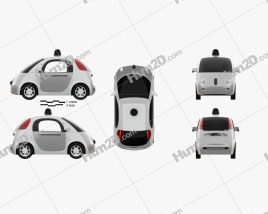 Google Self-Driving Car 2015 car clipart