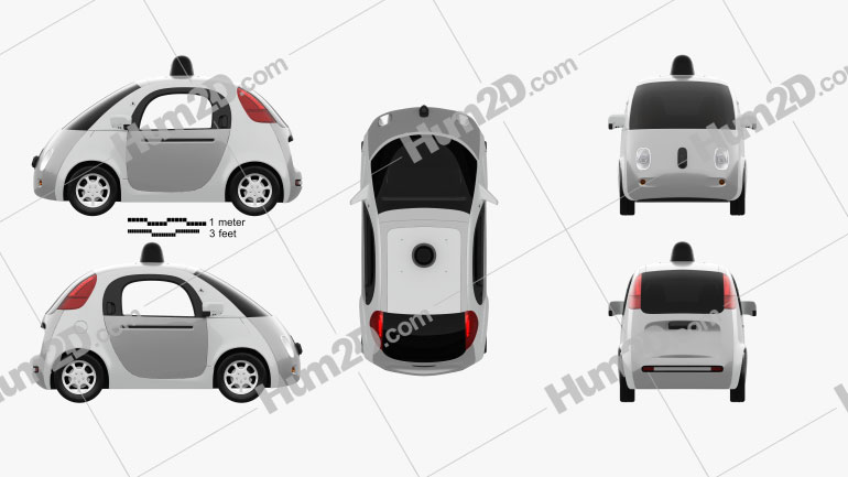 Google Self-Driving Car 2015 car clipart