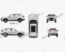 Great Wall Haval H6 with HQ interior 2019 car clipart