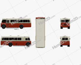Guy Arab MkV SingleDecker bus 1966 clipart
