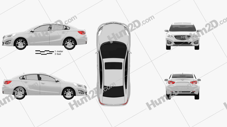 Haima M5 2014 car clipart