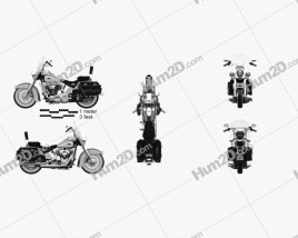 Harley-Davidson Heritage Softail Classic 2012 Motorcycle clipart