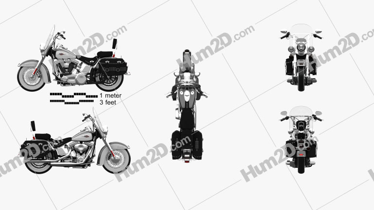 Harley-Davidson Heritage Softail Classic 2012 Clipart Image