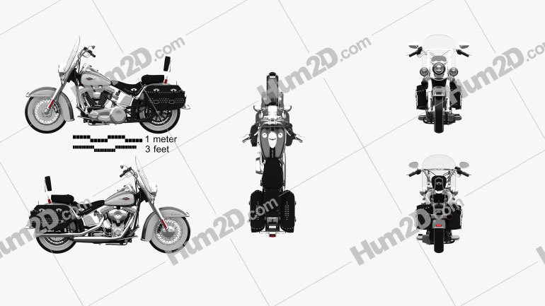 Harley-Davidson Heritage Softail Classic 2012 Motorcycle clipart