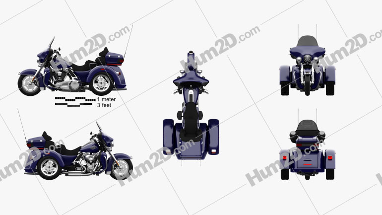 Harley-Davidson Tri Glide Ultra Classic 2012 Moto clipart