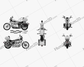 Harley-Davidson XL883L Police 2013 Motorcycle clipart