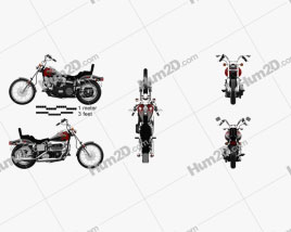 Harley-Davidson FXWG Wide Glide 1980 Motorcycle clipart