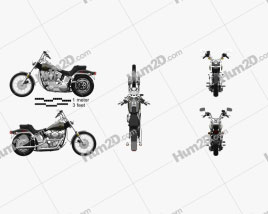 Harley-Davidson FXST Softail 1984 Motorcycle clipart