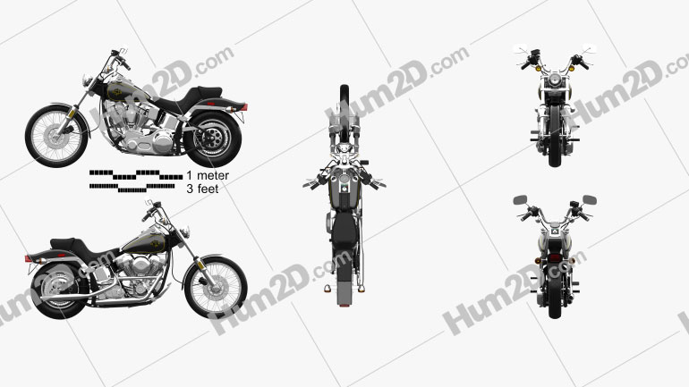 Harley-Davidson FXST Softail 1984 PNG Clipart
