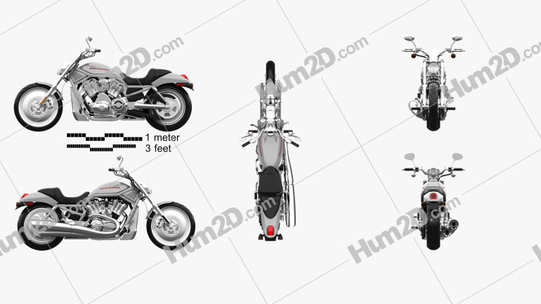 Harley-Davidson VRSCA V-Rod 2002 Blueprint