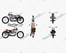 Harley-Davidson XR 750 1970 Motorcycle clipart