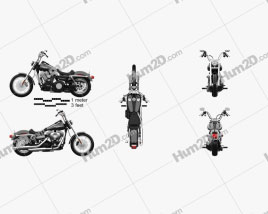 Harley-Davidson FXDB Dyna Street Bob 2006 Motorcycle clipart