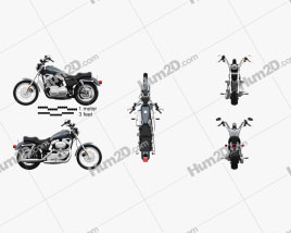 Harley-Davidson XLH 1200 Sportster 2003 Motorcycle clipart