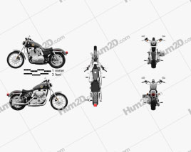 Harley-Davidson XLH 883 Sportster 2002 Motorcycle clipart