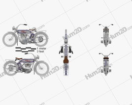 Harley-Davidson 10F Motorcycle clipart