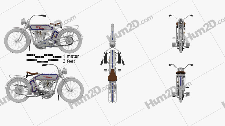 Harley-Davidson 10F Motorcycle clipart