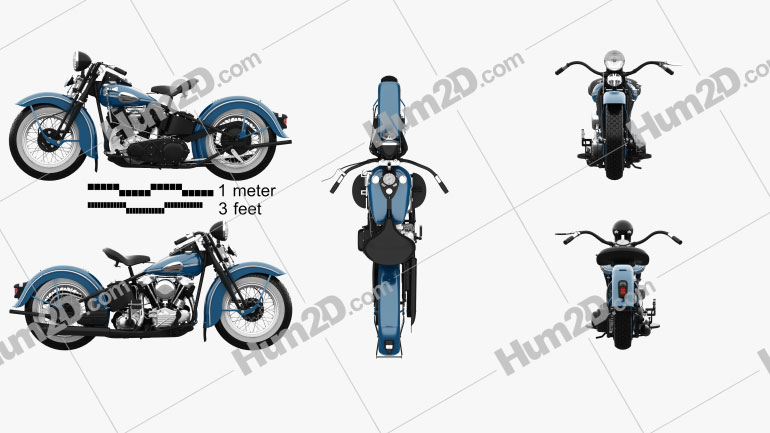 Harley-Davidson Knuchlehead OHV 1941 Motorcycle clipart