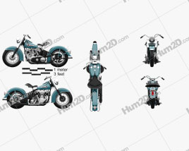 Harley-Davidson Panhead Hydra-Glide E F 1949 Motorrad clipart