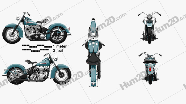 Harley Davidson Panhead Hydra Glide E F 1949 Clipart Download Vehicles Clipart Images And Blueprints In Png Psd