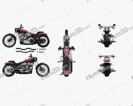 Harley-Davidson FXBRS Breakout 114 2018 Motorcycle clipart