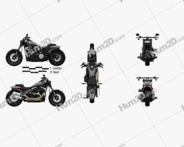 Harley-Davidson FXFB Fat Bob 114 2018 Moto clipart