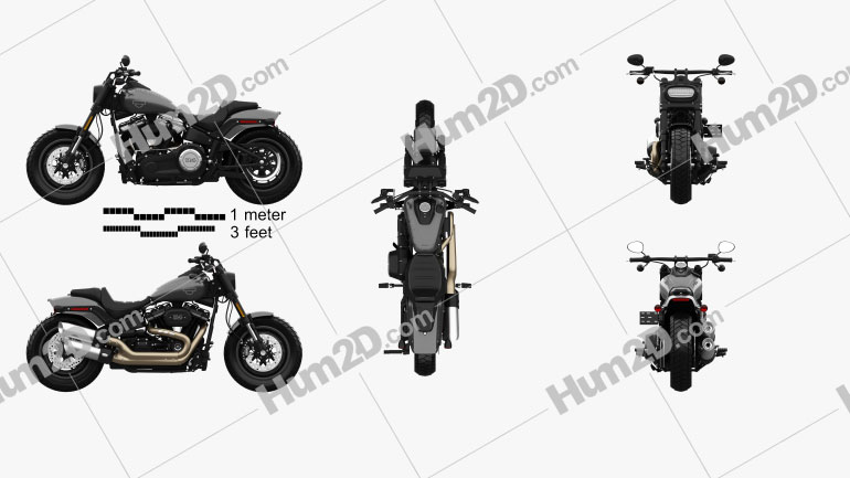 Harley-Davidson FXFB Fat Bob 114 2018 Moto clipart