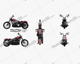 Harley-Davidson Street Bob 2018 Moto clipart