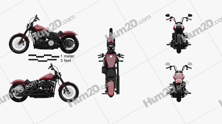 Harley-Davidson Street Bob 2018 Motorcycle clipart