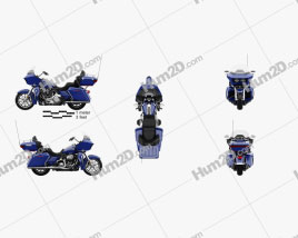 Harley-Davidson Road Glide Ultra 2018 Motorcycle clipart