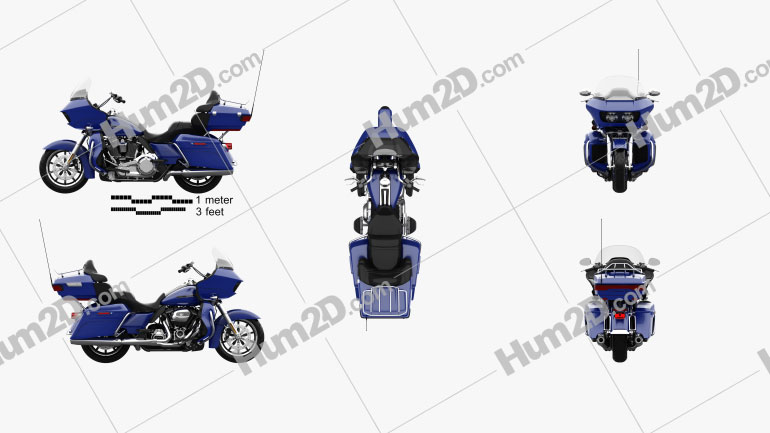 Harley-Davidson Road Glide Ultra 2018 Motorcycle clipart