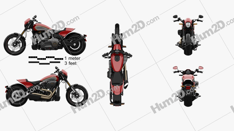 Harley-Davidson FXDR 114 2020 Motorcycle clipart