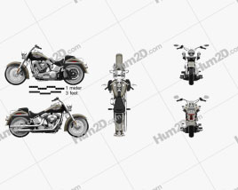 Harley-Davidson Softail Deluxe 2006 Moto clipart
