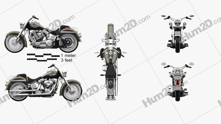 Harley-Davidson Softail Deluxe 2006 Motorrad clipart
