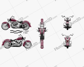 Harley-Davidson Softail Deluxe Custom 2006 Motorcycle clipart
