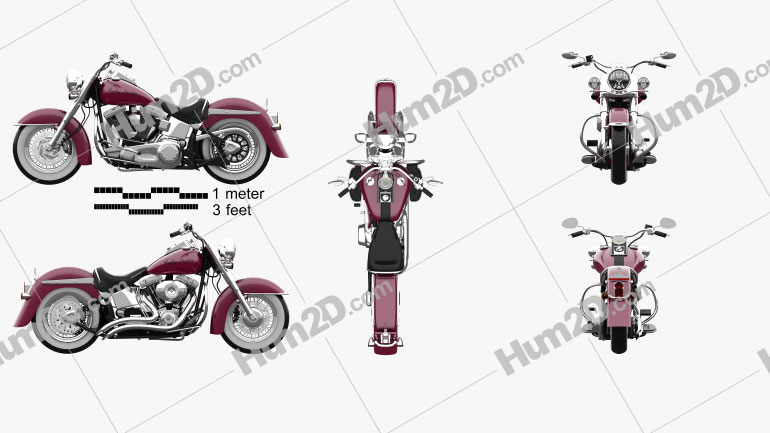 Harley-Davidson Softail Deluxe Custom 2006 Motorrad clipart