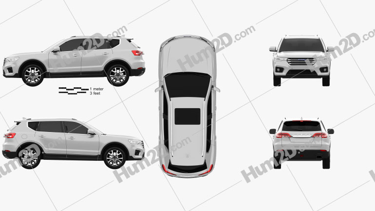 Haval H7 2019 car clipart