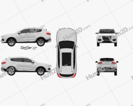 Haval H6 2020 car clipart