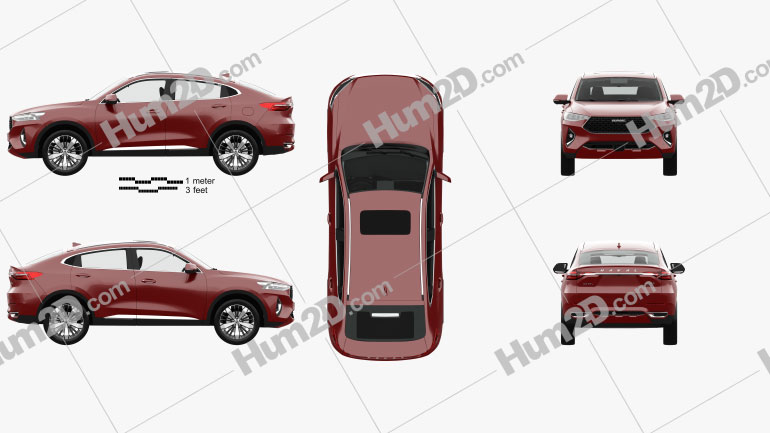 Haval F7x with HQ interior 2019 car clipart