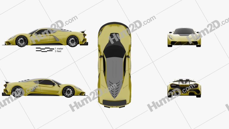 Hennessey Venom F5 2019 car clipart