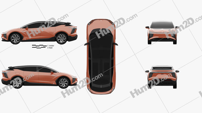 HiPhi X 2020 car clipart