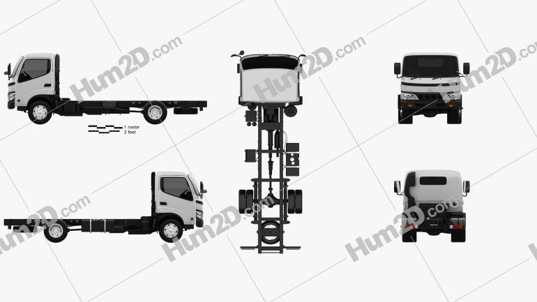 Hino Dutro Standard Cab Chassis 2010 clipart
