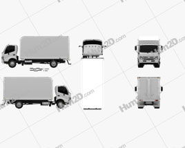 Hino 195 Hybrid Box Truck 2012 clipart