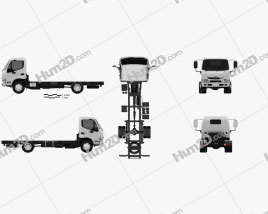 Hino 300-616 Chassis Truck 2011 clipart