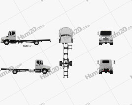 Hino 198 Chassis Truck 2011 clipart