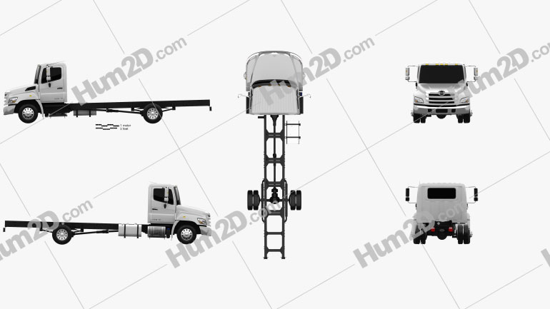 Hino 198 Chassis Truck 2011 Clipart Image