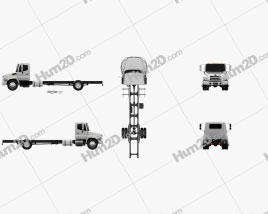 Hino 268 A Chassis Truck 2007 clipart