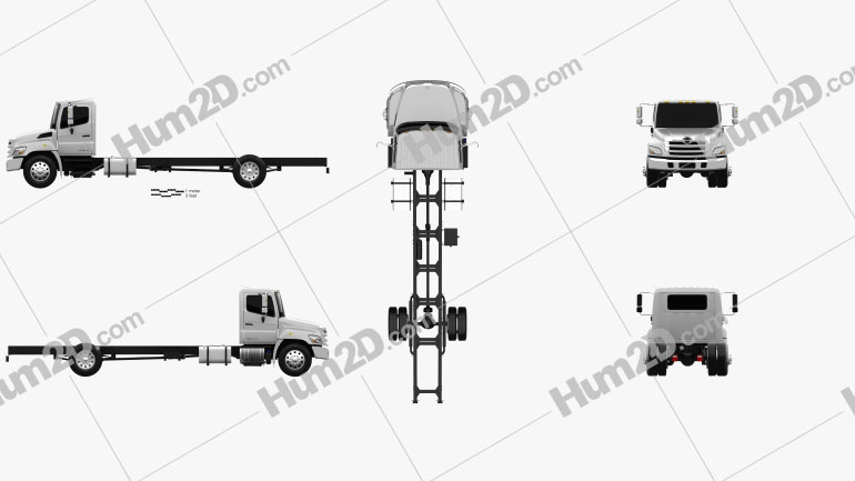 Hino 268 A Chassis Truck 2007 clipart